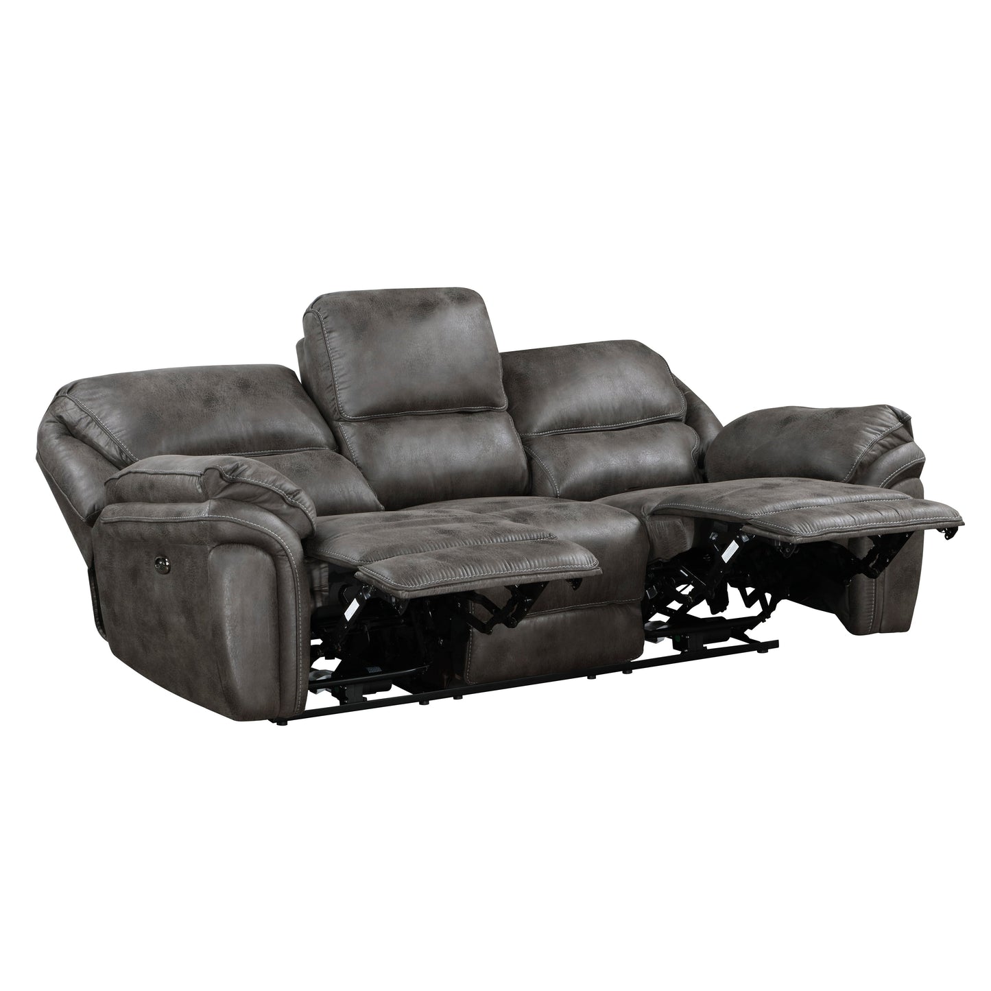 Canapé inclinable électrique double en microfibre Regina