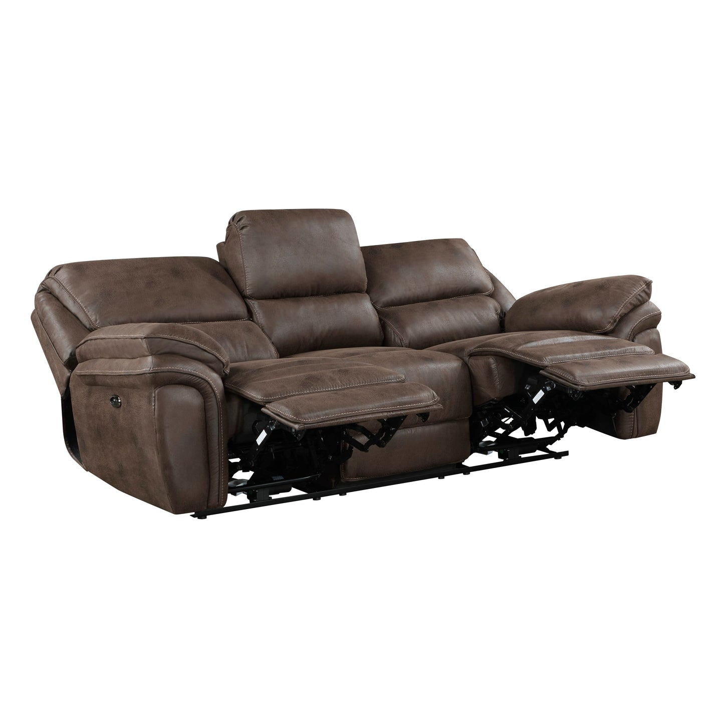 Canapé inclinable électrique double en microfibre Regina