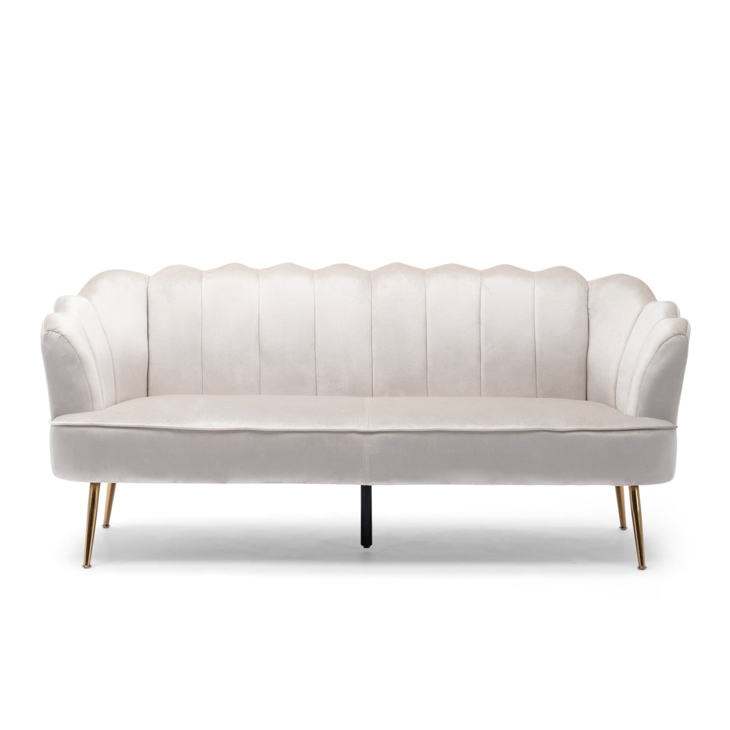 Canapé 3 places Reitz Glam en velours par Christopher Knight Home - 76,25 L x 29,25 l x 33,50 H
