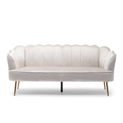 Canapé 3 places Reitz Glam en velours par Christopher Knight Home - 76,25 L x 29,25 l x 33,50 H
