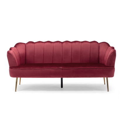Canapé 3 places Reitz Glam en velours par Christopher Knight Home - 76,25 L x 29,25 l x 33,50 H