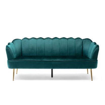 Canapé 3 places Reitz Glam en velours par Christopher Knight Home - 76,25 L x 29,25 l x 33,50 H