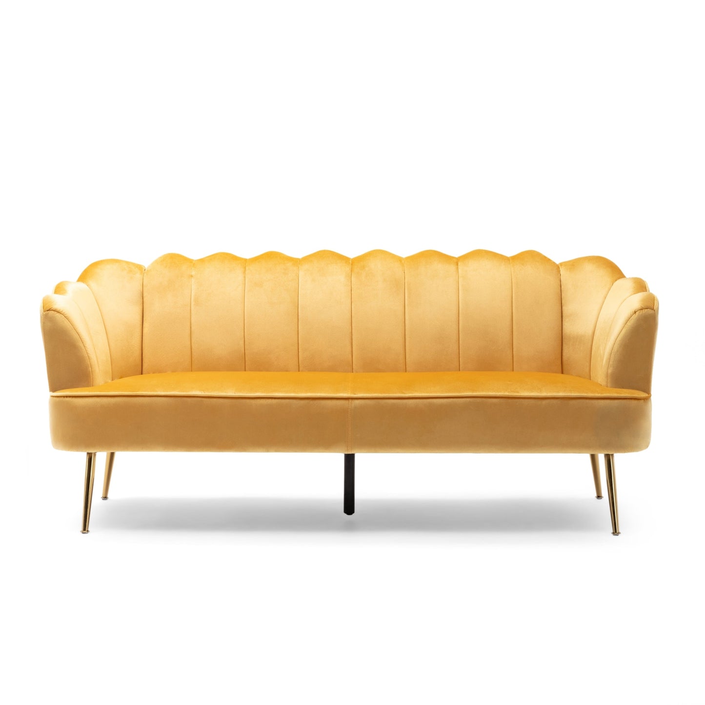 Canapé 3 places Reitz Glam en velours par Christopher Knight Home - 76,25 L x 29,25 l x 33,50 H