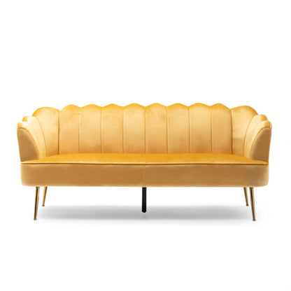 Canapé 3 places Reitz Glam en velours par Christopher Knight Home - 76,25 L x 29,25 l x 33,50 H