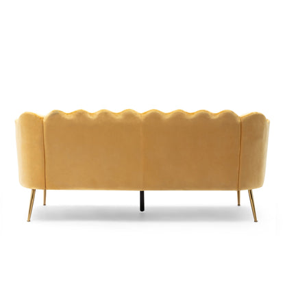 Canapé 3 places Reitz Glam en velours par Christopher Knight Home - 76,25 L x 29,25 l x 33,50 H