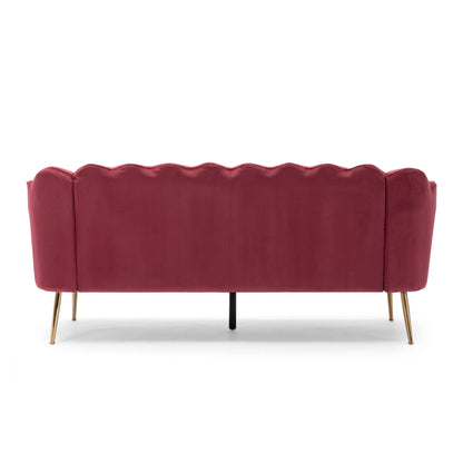 Canapé 3 places Reitz Glam en velours par Christopher Knight Home - 76,25 L x 29,25 l x 33,50 H