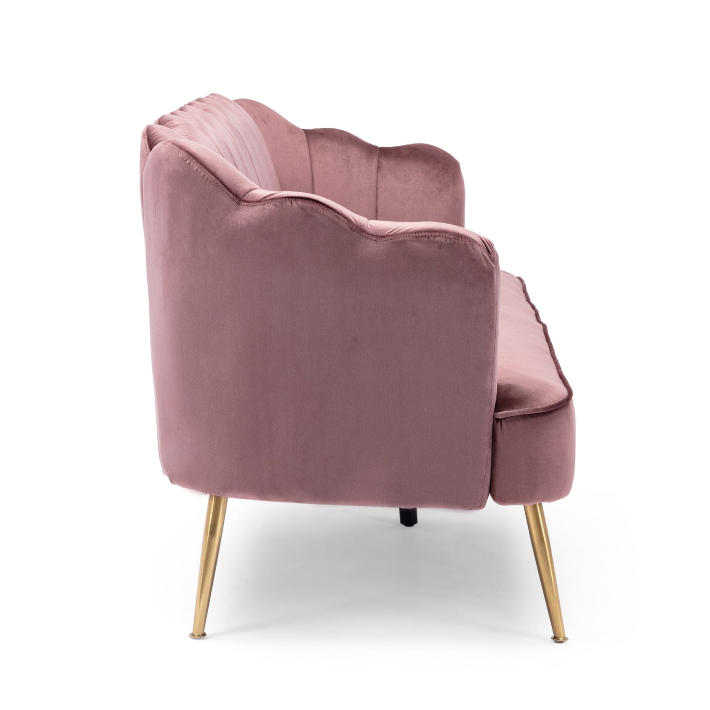Canapé 3 places Reitz Glam en velours par Christopher Knight Home - 76,25 L x 29,25 l x 33,50 H