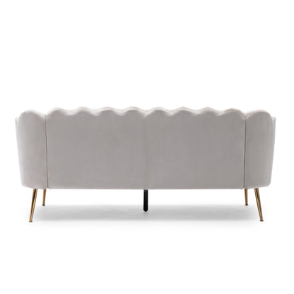 Canapé 3 places Reitz Glam en velours par Christopher Knight Home - 76,25 L x 29,25 l x 33,50 H