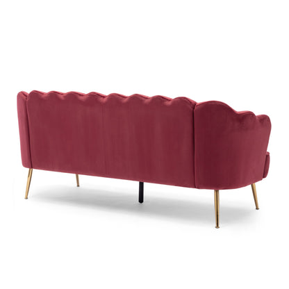 Canapé 3 places Reitz Glam en velours par Christopher Knight Home - 76,25 L x 29,25 l x 33,50 H