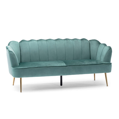Canapé 3 places Reitz Glam en velours par Christopher Knight Home - 76,25 L x 29,25 l x 33,50 H