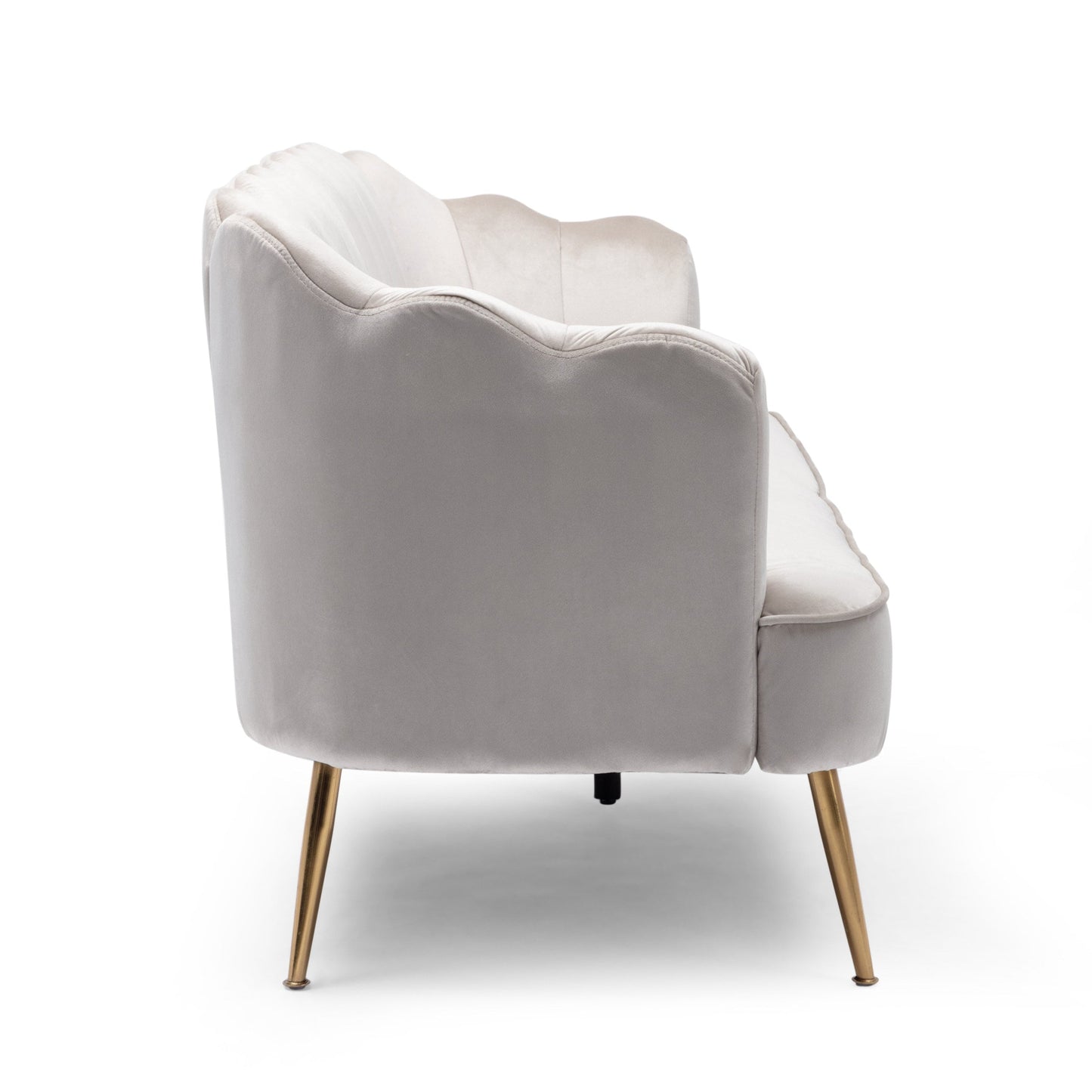 Canapé 3 places Reitz Glam en velours par Christopher Knight Home - 76,25 L x 29,25 l x 33,50 H