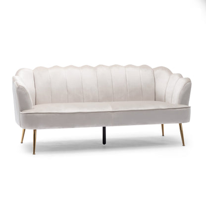 Canapé 3 places Reitz Glam en velours par Christopher Knight Home - 76,25 L x 29,25 l x 33,50 H