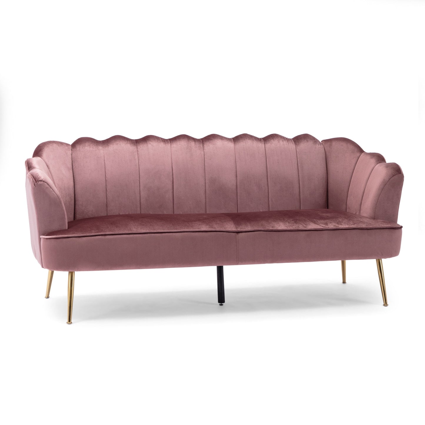 Canapé 3 places Reitz Glam en velours par Christopher Knight Home - 76,25 L x 29,25 l x 33,50 H