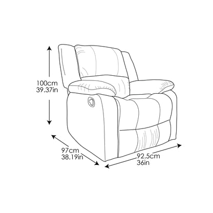 Relaxez-vous sur une chaise longue ? Fauteuil inclinable manuel Porter en microfibre par iLounge