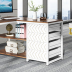Bureau d'ordinateur réversible en forme de L, table d'écriture robuste, poste de travail