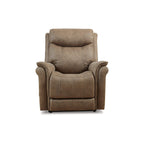 Fauteuil inclinable électrique Rezze, mousse, similicuir marron bois flotté