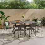 Ensemble de salle à manger de patio Ridgecrest 7 pièces par Christopher Knight Home