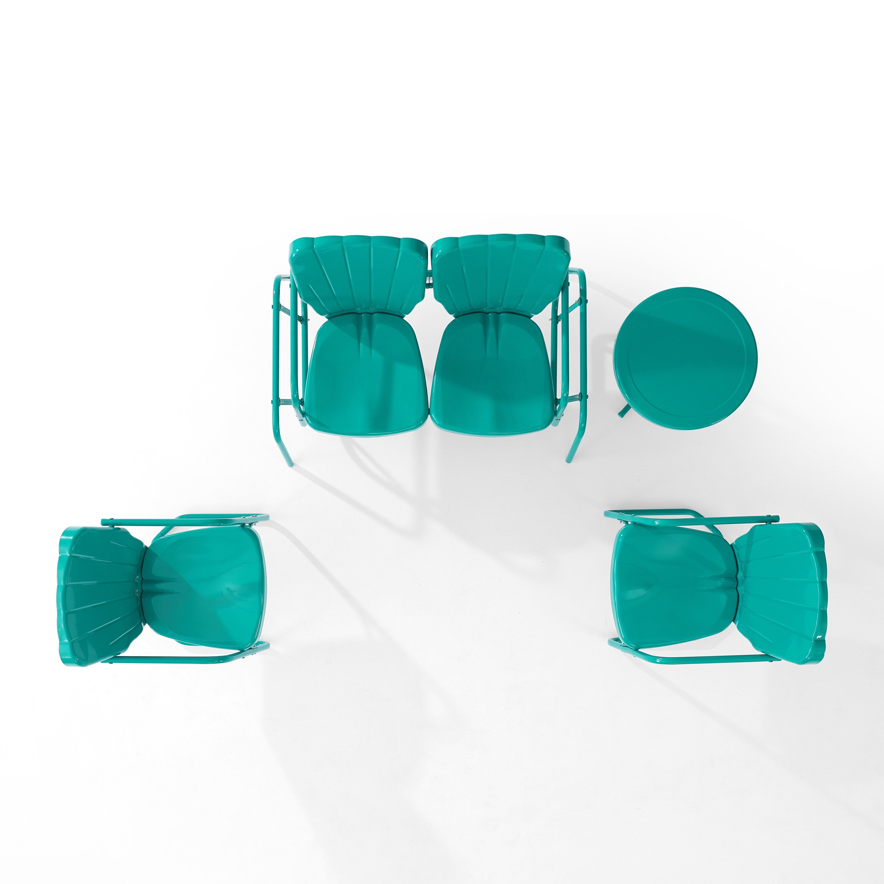 Ensemble de conversation d'extérieur en métal Crosley Ridgeland 4 pièces - 75 x 88 x 34,25