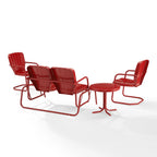 Ensemble de conversation d'extérieur en métal Crosley Ridgeland 4 pièces - 75 x 88 x 34,25