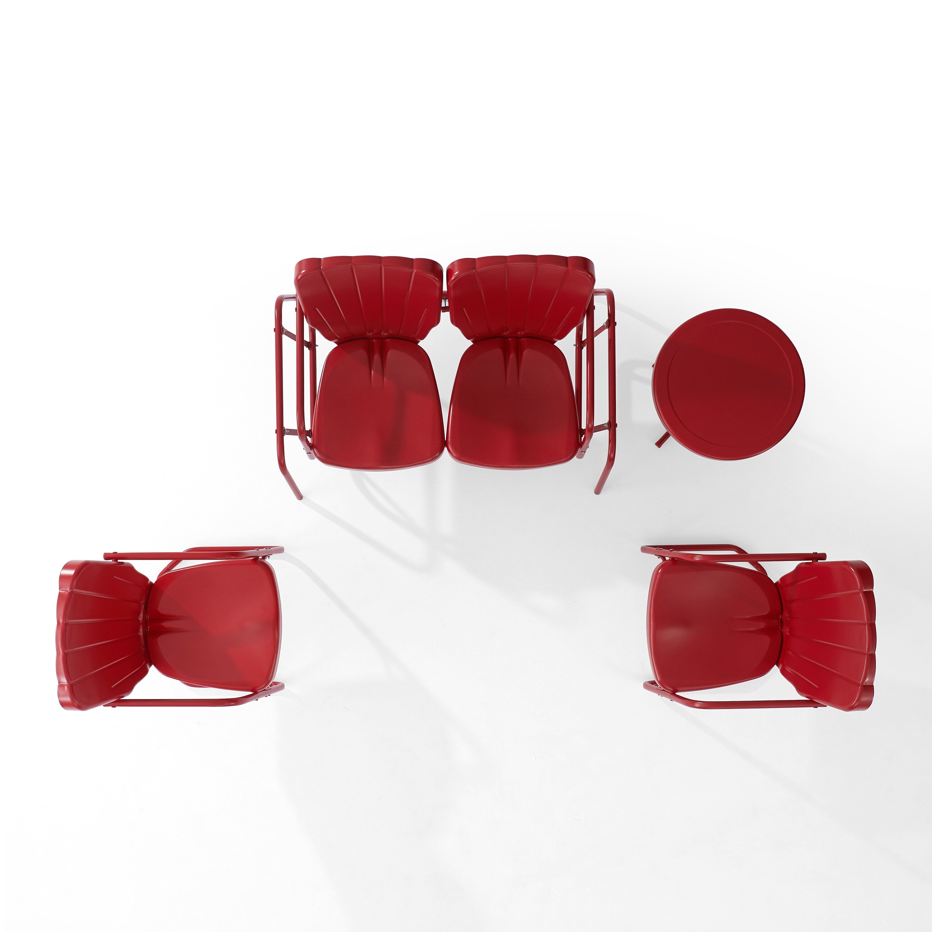 Ensemble de conversation d'extérieur en métal Crosley Ridgeland 4 pièces - 75 x 88 x 34,25
