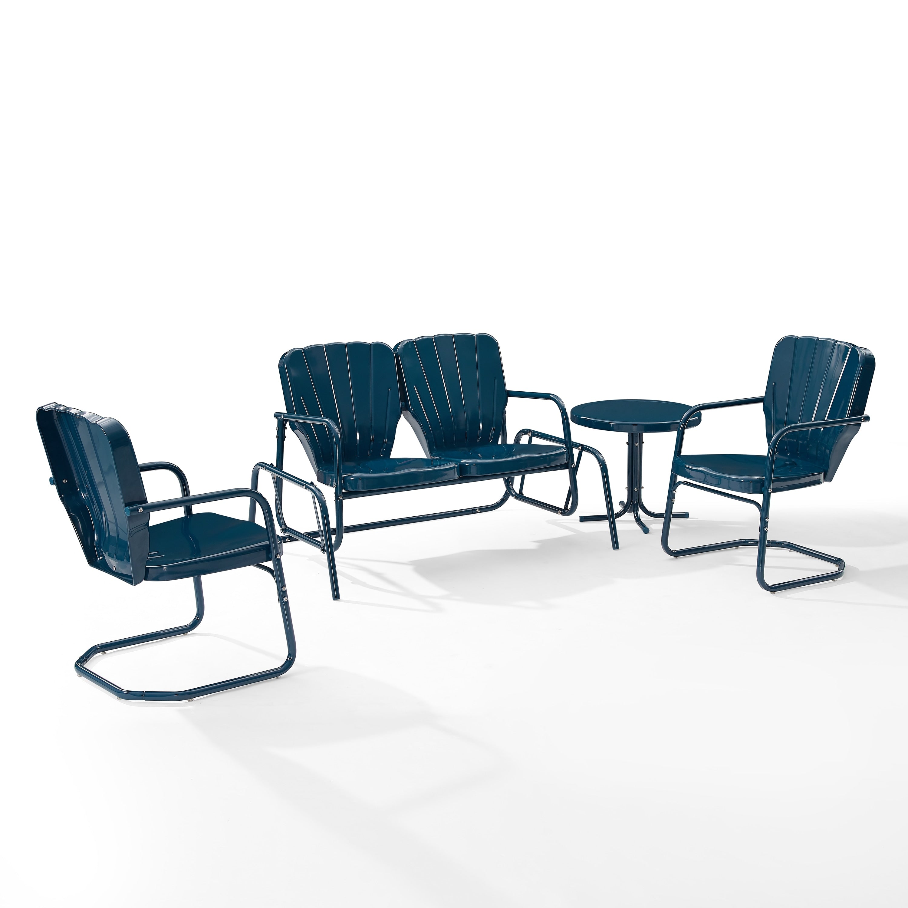 Ensemble de conversation d'extérieur en métal Crosley Ridgeland 4 pièces - 75 x 88 x 34,25