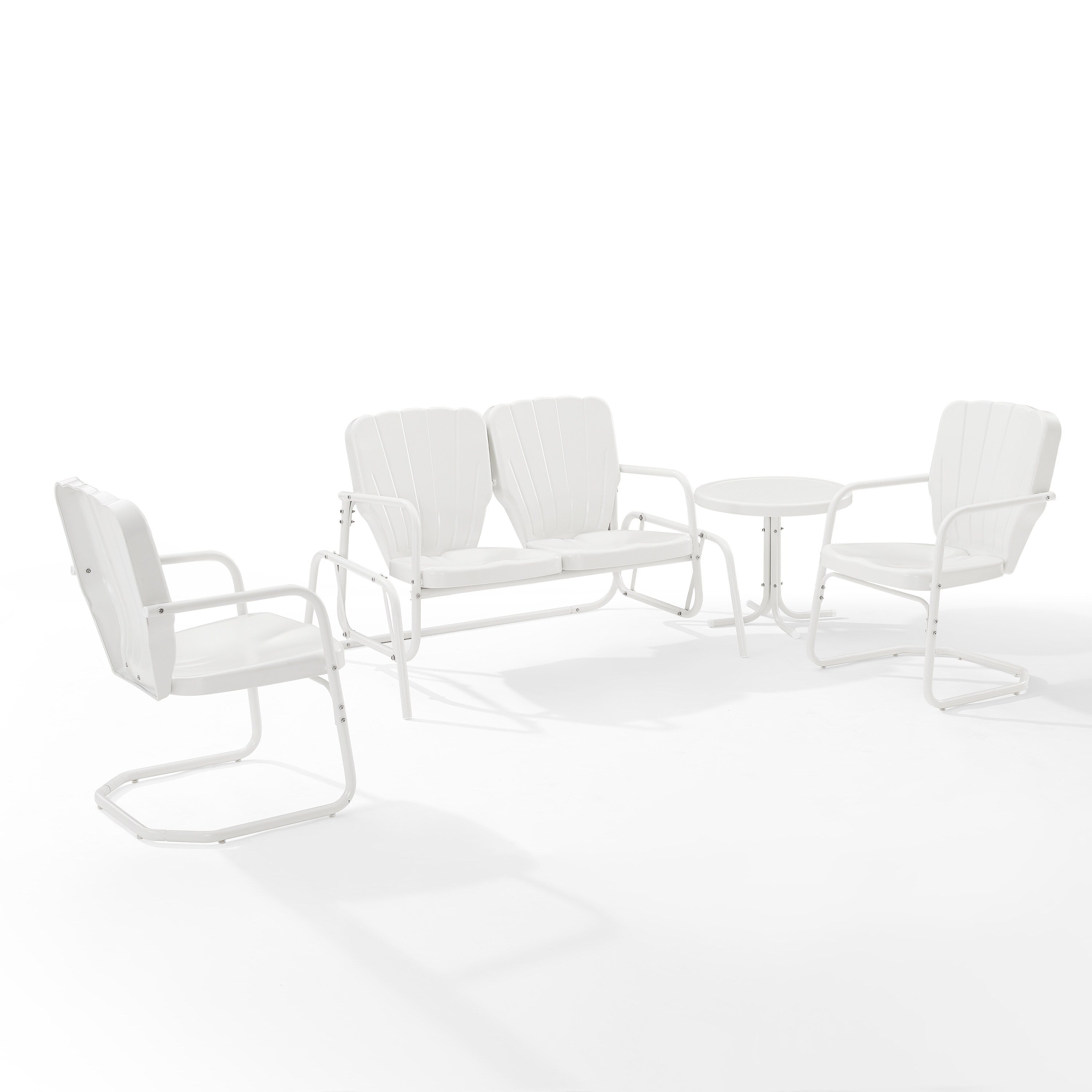 Ensemble de conversation d'extérieur en métal Crosley Ridgeland 4 pièces - 75 x 88 x 34,25