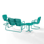 Ensemble de conversation d'extérieur en métal Crosley Ridgeland 4 pièces - 75 x 88 x 34,25