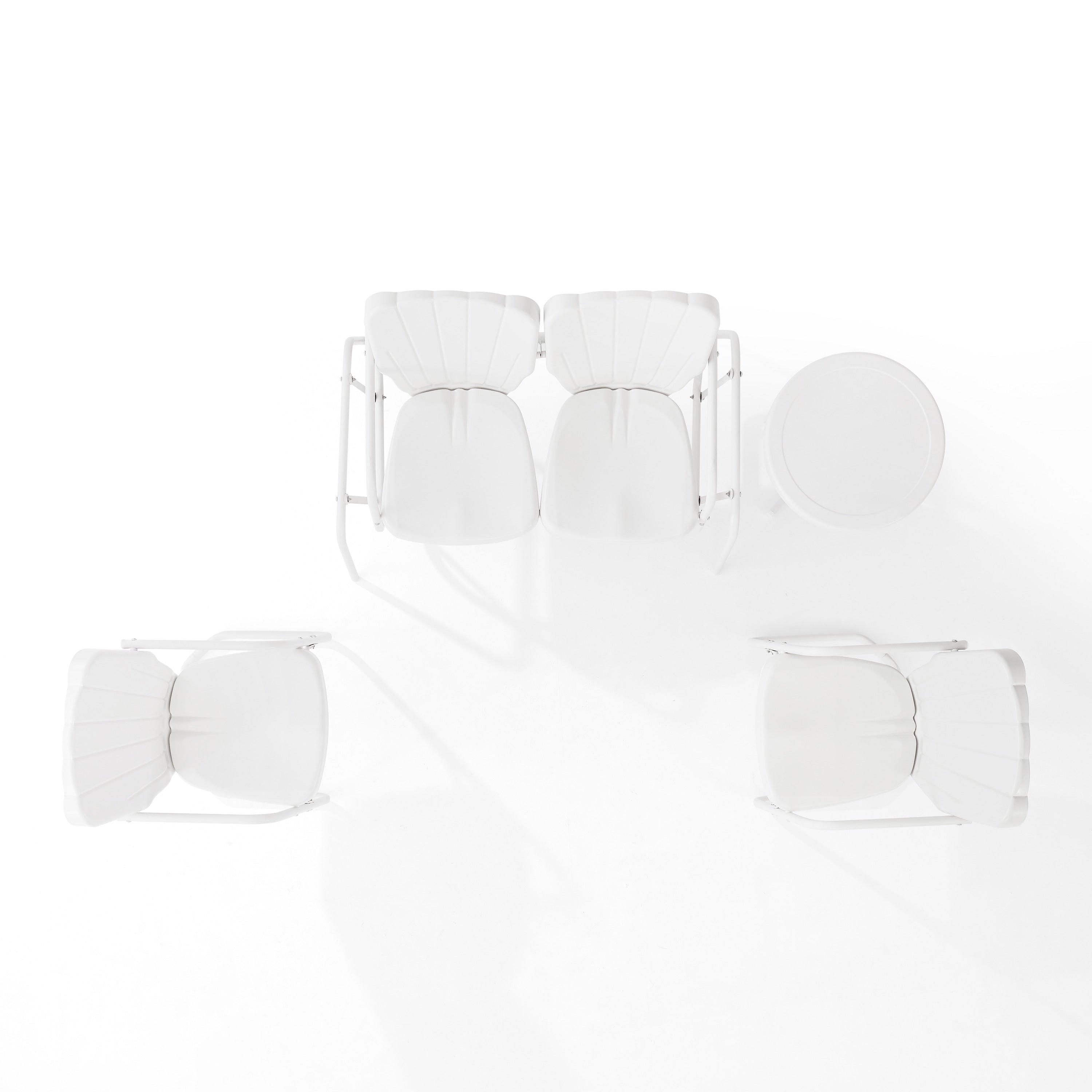 Ensemble de conversation d'extérieur en métal Crosley Ridgeland 4 pièces - 75 x 88 x 34,25