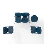 Ensemble de conversation d'extérieur en métal Crosley Ridgeland 4 pièces - 75 x 88 x 34,25
