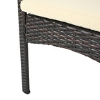 Ensemble bistrot d'extérieur Ridley 3 pièces en osier avec coussins par Christopher Knight Home - N/A