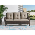 Ensemble de meubles de patio Pocassy 5 pièces avec poufs