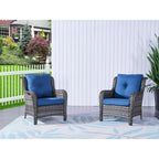 Ensemble de meubles de patio Pocassy 5 pièces avec poufs