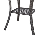Pocassy Patio Wicker Coffee Table, Outdoor Rattan Side Table - 20X20