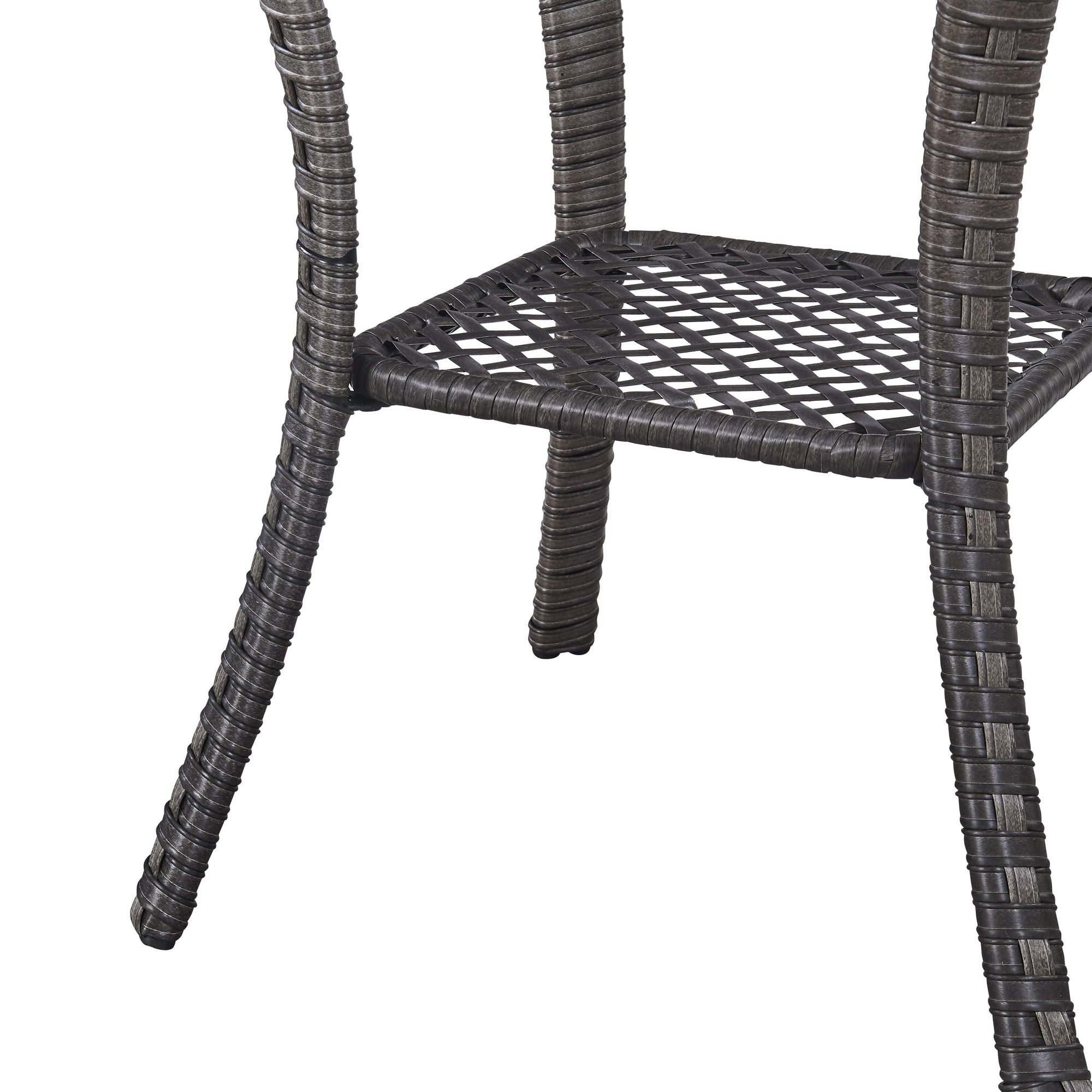 Pocassy Patio Wicker Coffee Table, Outdoor Rattan Side Table - 20X20