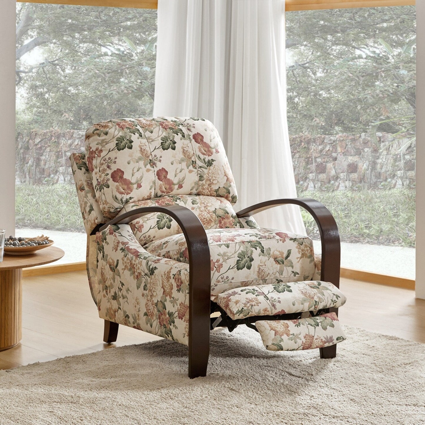 Fauteuil inclinable manuel en cuir véritable Rita par Hulala Home