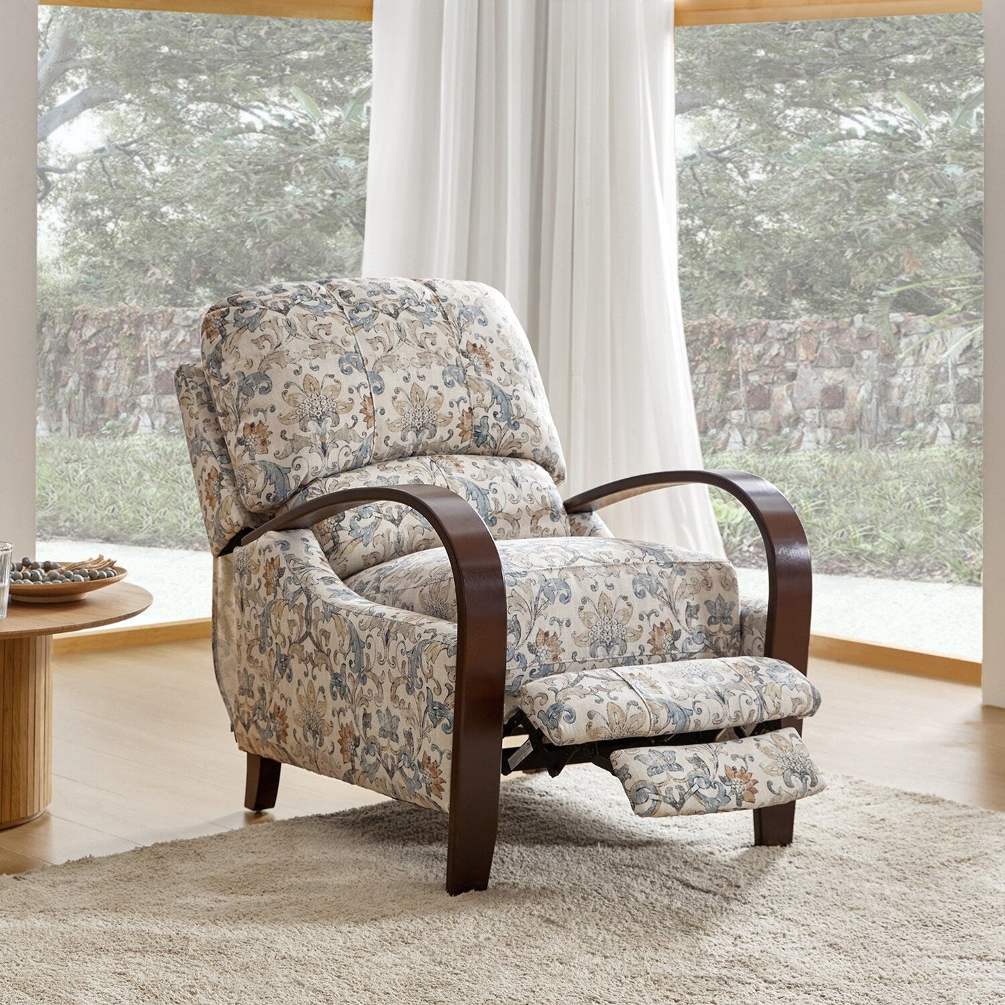 Fauteuil inclinable manuel en cuir véritable Rita par Hulala Home