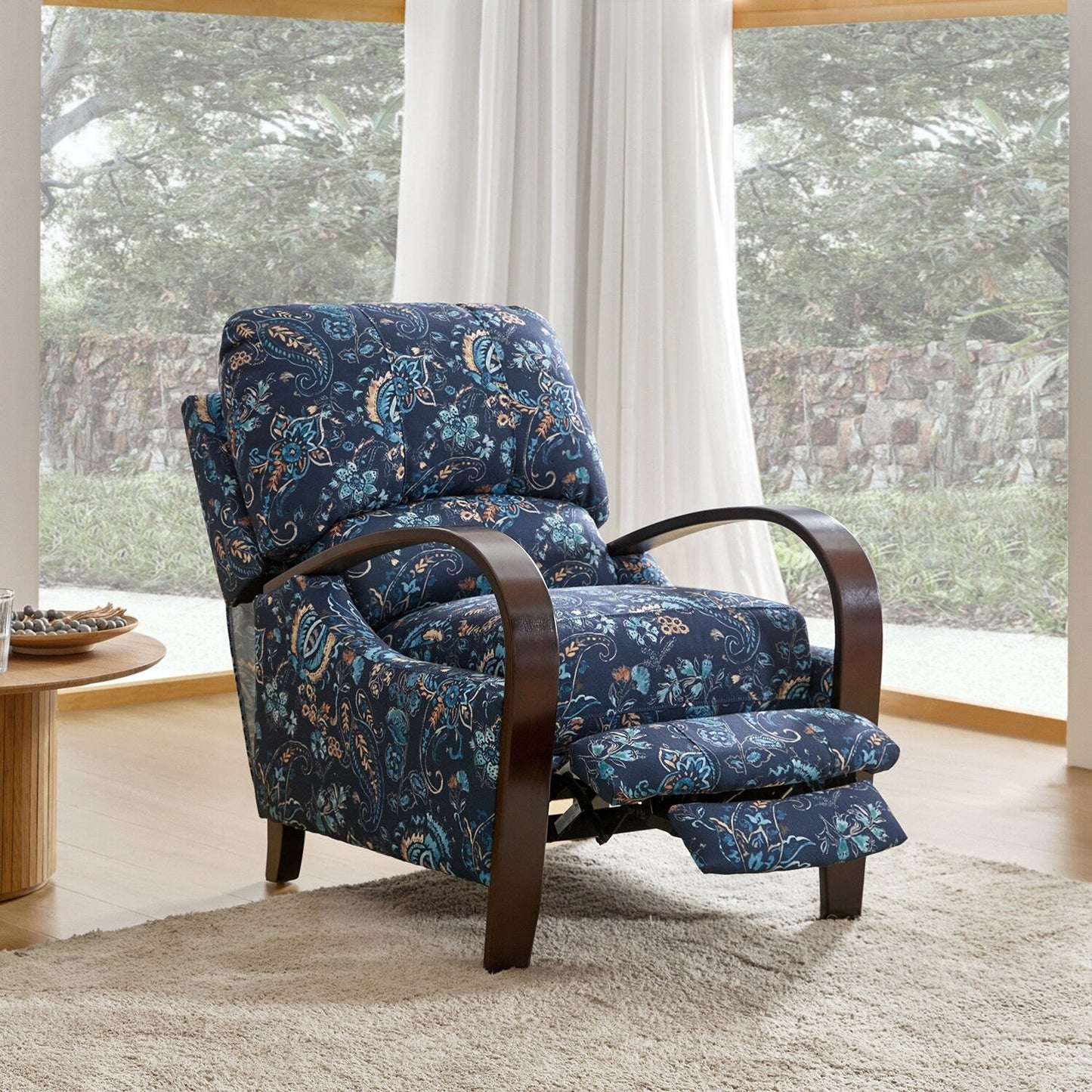 Fauteuil inclinable manuel en cuir véritable Rita par Hulala Home