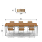 Lustre River of Goods Bryar en laiton et cristal 23,5 W à 3 lumières - 23,5 x 23,5 x 61,5