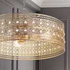 Lustre River of Goods Bryar en laiton et cristal 23,5 W à 3 lumières - 23,5 x 23,5 x 61,5