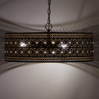 Lustre River of Goods Bryar en laiton et cristal 23,5 W à 3 lumières - 23,5 x 23,5 x 61,5
