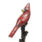 Lampe d'appoint cardinale en vitrail rouge River of Goods de 13 pouces - 8 L x 4,5 l x 13,5 H