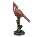 Lampe d'appoint cardinale en vitrail rouge River of Goods de 13 pouces - 8 L x 4,5 l x 13,5 H