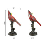 Lampe d'appoint cardinale en vitrail rouge River of Goods de 13 pouces - 8 L x 4,5 l x 13,5 H