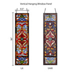 Vitrail victorien River of Goods, motif fleur de lys - 9,5 L x 0,25 l x 36 H
