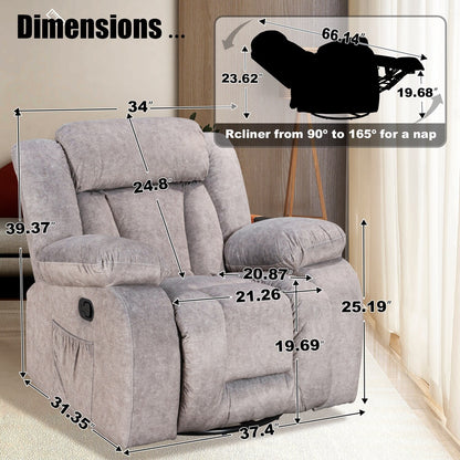Fauteuil inclinable pivotant et rembourré