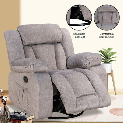 Fauteuil inclinable pivotant et rembourré