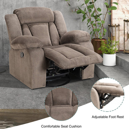 Fauteuil inclinable pivotant et rembourré
