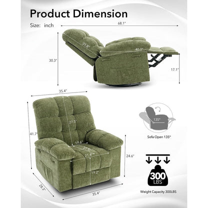 Fauteuil à bascule pivotant à 360°