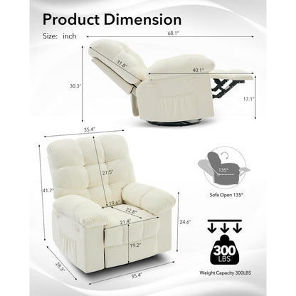 Fauteuil à bascule pivotant à 360°