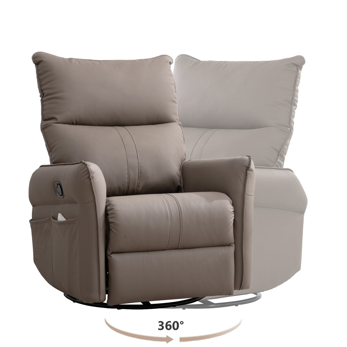 Fauteuil à bascule inclinable, fauteuil à bascule pivotant à 360 degrés pour chambre d'enfant, fauteuil planeur, petit fauteuil à bascule inclinable pivotant et moderne
